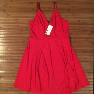 Little Red Dress Flare satin straps L